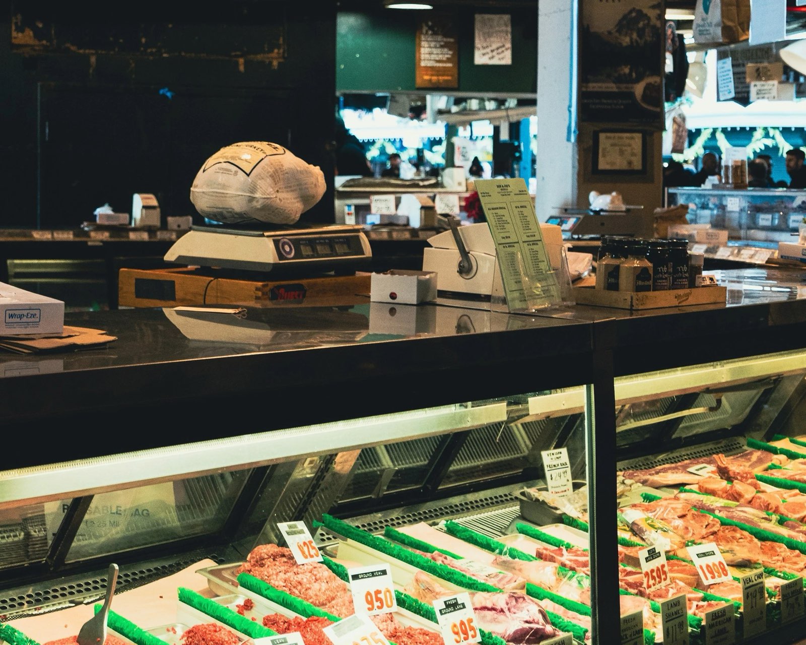 Prices are going up and selection is becoming more limited butcher shop display case