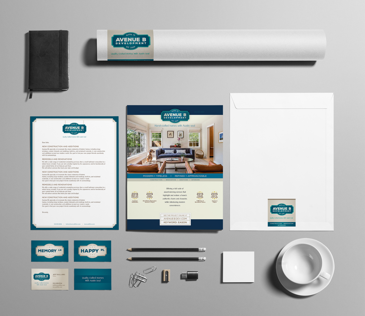 Print stationery — cards, letterheads, applied identity