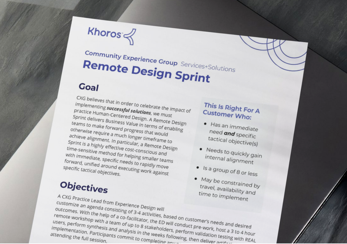 Sales enablement — design-driven service offerings