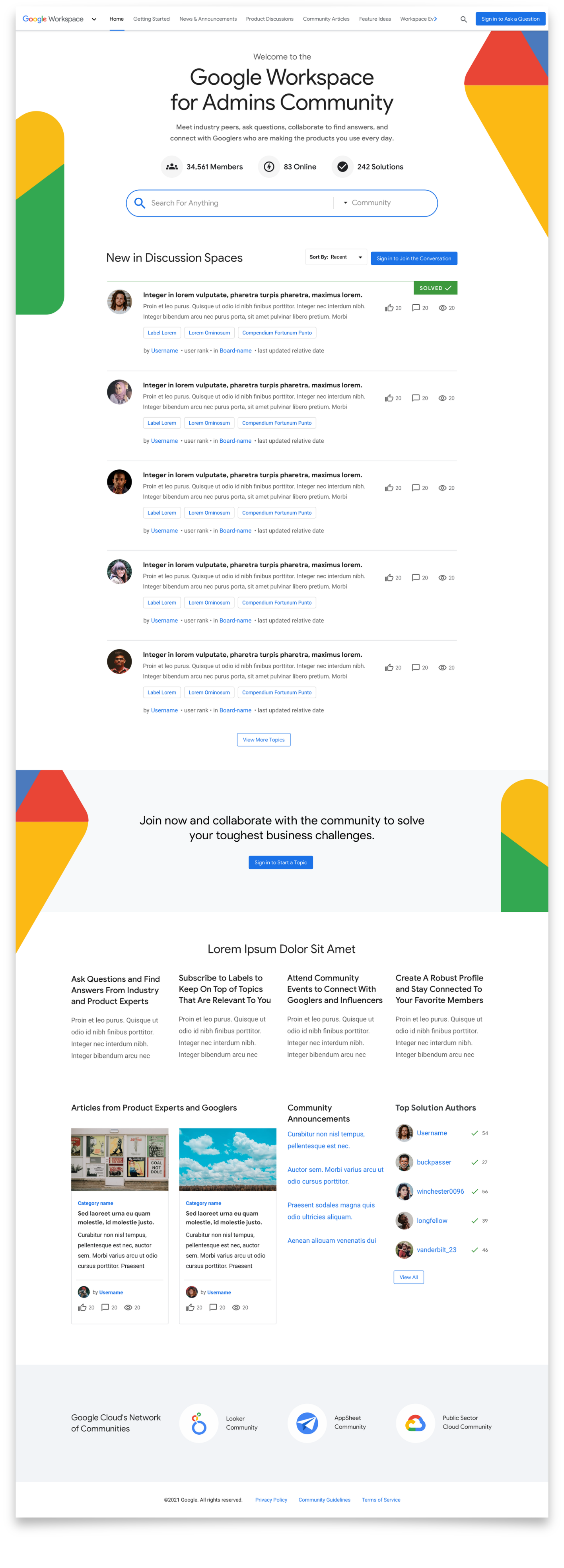 Google Workspace community variant