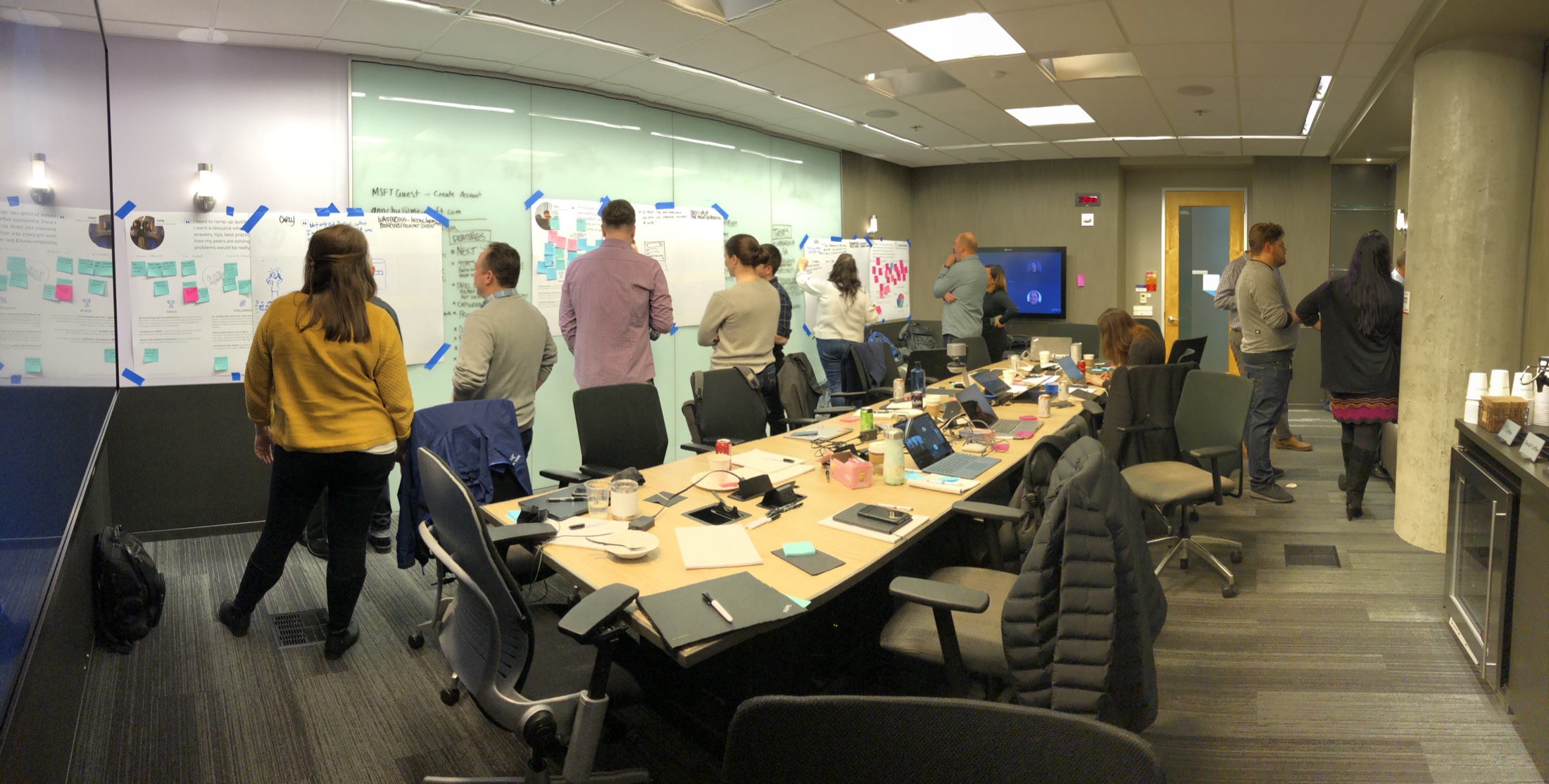 The team at work in the design workshop