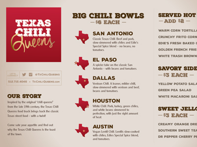 Menu card